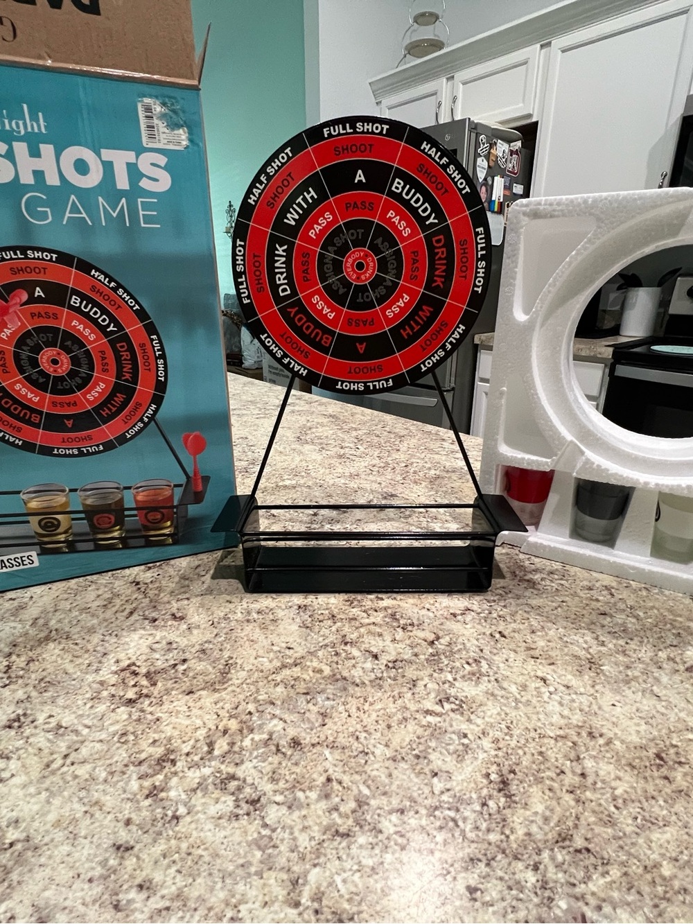 Game Night Dart Shots Party Game (Still in Box, never used) 4 Shot Glasses